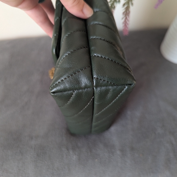 Tory Burch Small Dark Green Kira Chevron Crossbody - Picture 7 of 9